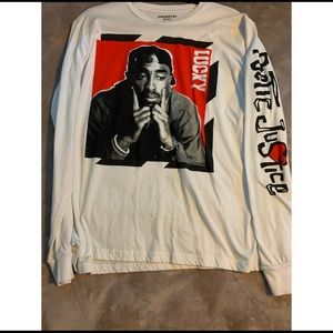 A white long sleeve with design